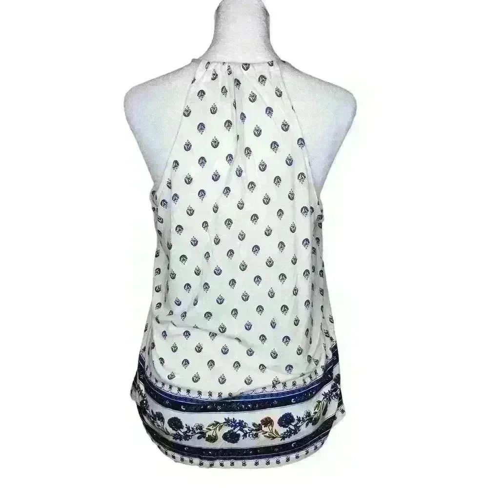 Old Navy women's sleeveless floral blouse white size small - Picture 2 of 8